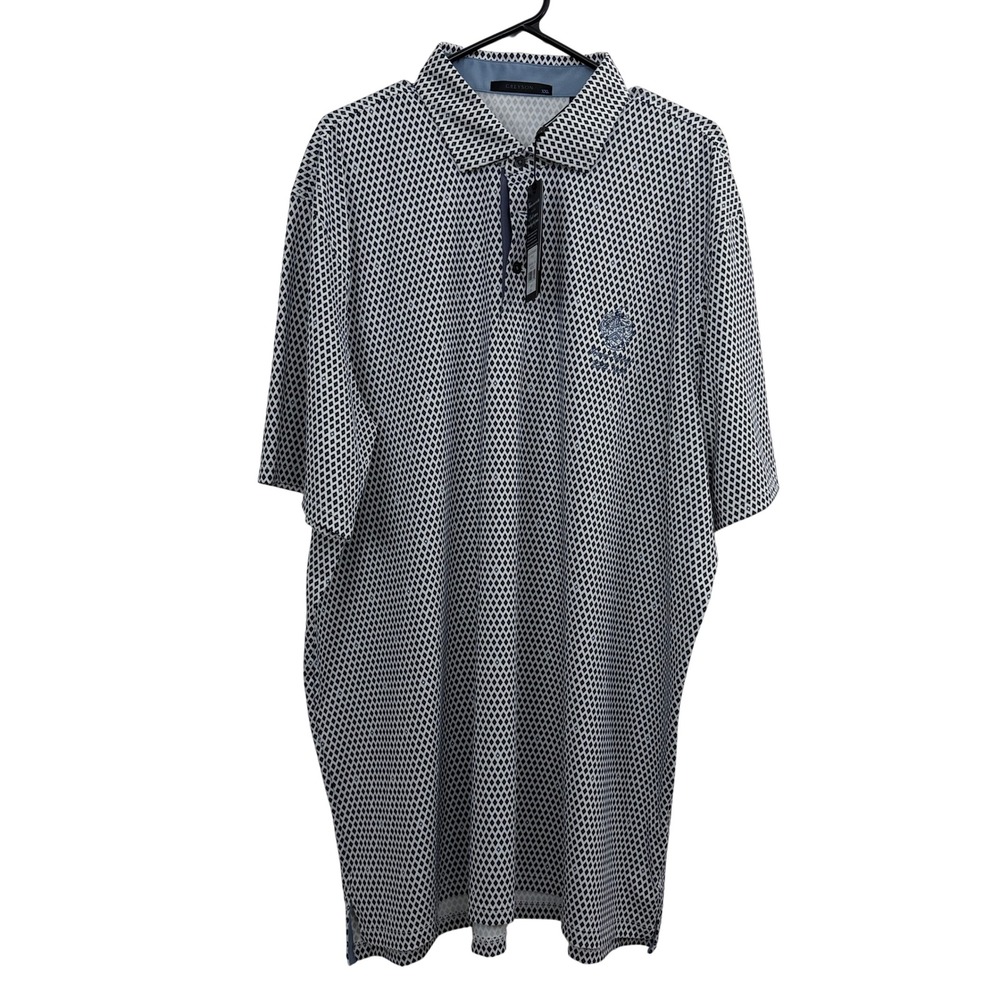 Greyson Polo Mens 2XL Blue Trump National Golf Club Logo Diamond Golf Shirt NWT